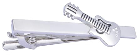 AMDXD Krawattennadel Cool, Geige Krawattennadeln für Herren, Silber Krawattenklammer Tie Clip für Anzug Hemd Hochzeit Business