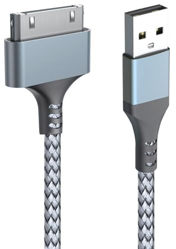 30 Pin Charger Cable for iPhone 4/4S/3G/3GS, iPad 1/2/3, iPod Nano/Touch -3.3ft USB Sync & Charge Cord for Old Apple Device Replacement