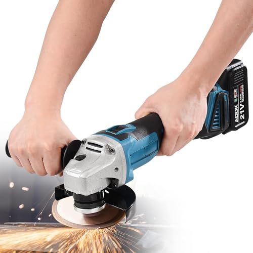ADWOLT Akku-Winkelschleifer Brushless Akku-Winkelschleifer Ø Scheibe:125mm,für Makita 18V-Akkus(Akku und Sägeblatt nicht enthalten)