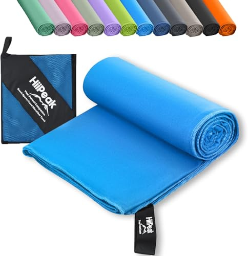 HiiPeak Toallas Microfibra Gimnasio Grandes, Toalla Gimnasio Compactas y de Alta Absorción | Toalla Gym Hombre, Mujer | Ideal para Gimnasio, Viajes y Piscina | Mantenimiento Fácil