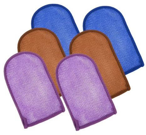 IWOWHERO 6stücke Duschhandschuhe Peeling Mitts Bad Handschuhe Haut Handschuhe Körperschrubbhandschuh Peeling-fäustlinge Zum Baden