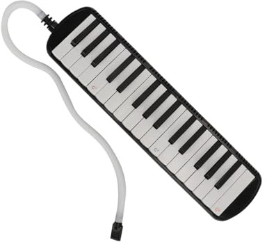 Melodica mit 32 Tasten, Tragbares Multifunktionales ABS-Melodica-Instrument mit Aufbewahrungstasche für Schüler, Kinder und Anfänger (BLACK)