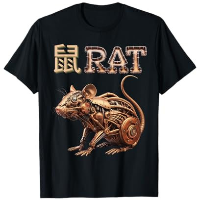 Steampunk signe du zodiaque chinois rat T-Shirt
