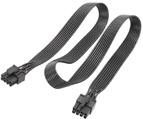 Cable VGA para fuente de alimentación modular - Cable de extensión PCIe de 8 pines con diseño de línea plana, conector de alimentación de tarjeta gráfica | Cable GPU de 8P a 6+2P para la gestión de