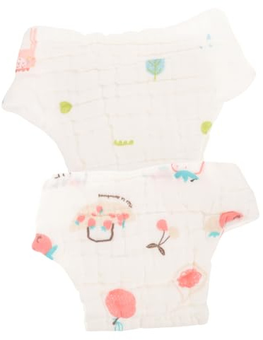 2 Stück-Pack Waschbare Windelhosen aus Baumwolle für Mädchen, S | Atmungsaktive, Saugfähige Stoffwindeln, Bequemer Sitz, Leichtes und Ausziehen, zum Gehen