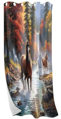 Teli dell'acqua del ruscello di corsa dei cavalli, tende lunghe per il soggiorno, tende isolate