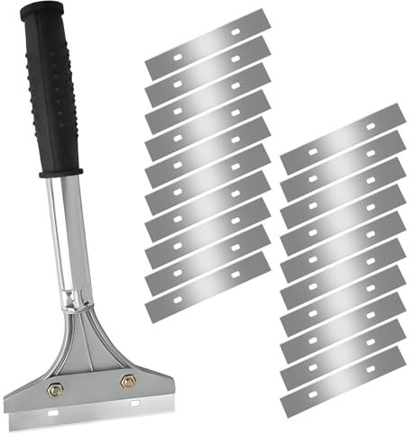 Wallpaper Scraper, Heavy Duty Scraper Tool - 21PCS Scraper Tool Heavy Duty Wall Non Slip Soft Grip Scraper Tool, Scraper Removes Wallpaper, Vinyl Flooring, Tiles, Paint & More Comes with 20 Blades