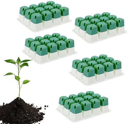 Generisk långsam -up -tabletter – Börja med silikonfrön | startstartstartstartstart för frön | 5 x plätering grodd dagis | Serra, trädgård, inomhus propagatorer kit