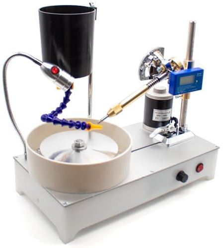 guoyjmm Machine à Facetter et à Polir Les Pierres Précieuses, 120 W, Vitesse de Rotation Réglable de 0 à 2 800 TR/Min, pour Couteaux, Sceaux, Bijoux, Verre et Pierres Précieuses