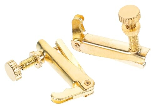 AKOOSY Goldener Feinstimmer für Violine aus Edelstahl 2 Stück Kompatibel mit 4/4-3/4