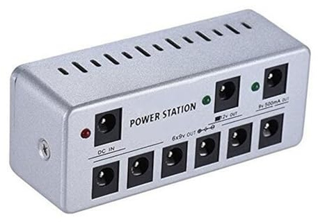 Small Pedal Power Supply Guitar Effects Pedal 6/8 Isolated Output Instrument Supply Single Block Effector Short Circuit/Over Current Protection