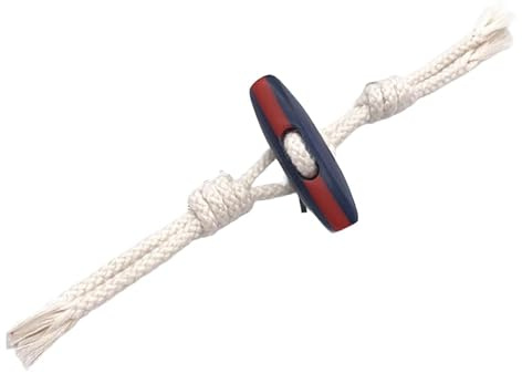 Knebelknöpfe, 6 Paar 18 cm blau-rot gestreifte Seil-Knebelverschlüsse, geflochtene Seil-Knebelknöpfe, for Aufnähen, Knebelverschluss for Mantel, Strickjacke, Jacke(Blue)