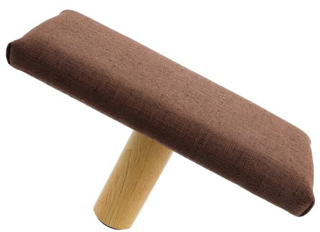 Cabilock Banco de Meditación de Madera Maciza con Cojín Taburete Ergonómico para Postura de Rodillas Tamaño Pequeño para Altura Inferior a 150 CM Asiento Portátil para Yoga y Oración