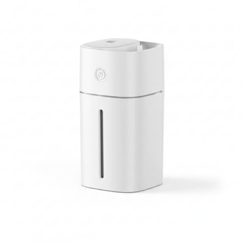 WOW Travel Rechargeable Ultrasonic Air Humidifier 2000mAh USB Portable Cool Mist Humidifier for Bedroom Office Nursery Home 0.5L Water Tank Quiet Night Light