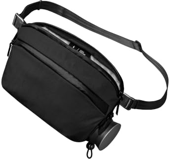 ALPAKA Flight Sling Pro 2.5L Sling Bag with Bottle Holder for Men Black | Tablet Sleeve for iPad Mini, Expandable Bottom Sleeve, YKK Zipper, Built for Daily Carry, Weatherproof Fabric Axoflux 400D