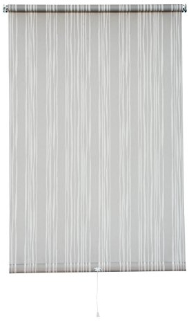 Sunlines HWA10616 Springrollo Dekor Vertikalstreifen, Tageslicht, PES, grau / weiß, 162 x 180 cm