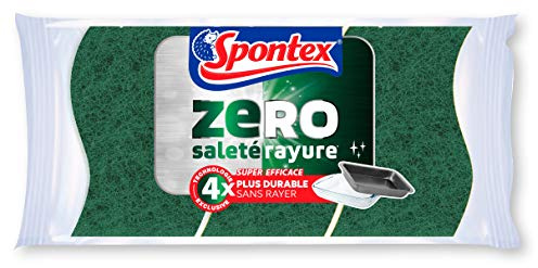 SPONTEX - noll sprucken yta svamp - 3 supereffektiva svampar - 4 gånger mer hållbara utan att repa