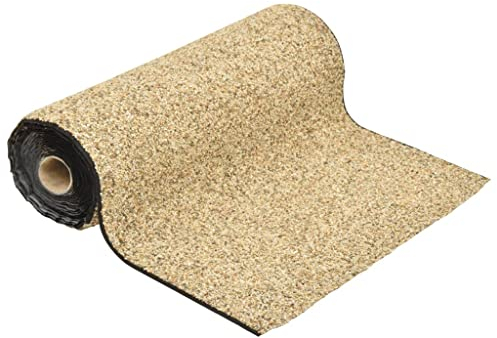vidaXL Steinfolie Böschungsmatte Teichvlies Ufermatte Ufer Teichfolie Teich Folie für Teichrand Bachlauf Natur-Sand 1000x60cm PP-Vlies Klebstoff