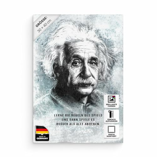 Hustling Sharks® Wandbild „SPIEL UM ZU GEWINNEN!“ – Leinwand 30 × 40 cm | XXL Motivationsbild im Hochformat, Büro Bilder, Motivation Bild, Wandbilder Motivation, Bilder Spruch