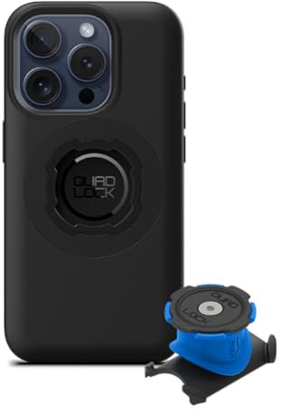 QUAD LOCK Vorbau/Lenker Handyhalterung Fahrrad Kit mit iPhone 15 Pro MAG Hülle