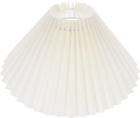 Gadpiparty Abat-Jour Plissé E27 En Tissu Facile À Installer Pour Lampe De Chevet Luminaire Intérieur Chambre Salon Bureau Diffuseur De Lumière Douce