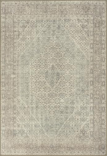 artyrugs Machine Washable Rug, 200x290cm, 75% Recycled Cotton, Short Pile, Non-Slip Backing, Non-Shedding, Suitable for Living Room, Bedroom, Kitchen, Hallway, Office, Antique Sand