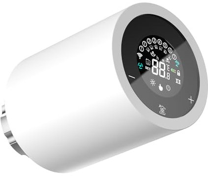 Wengart Termostato de radiador Zigbee TRV02, con 6 adaptadores, Compatible con la mayoría de válvulas de calefacción, se Puede Usar con el concentrador eWeLink Zigbee o conectar Directamente a Alexa