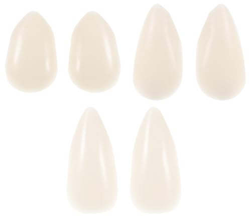 VICASKY 6 Paare realistische Reißzähne Halloween zahnersatz Party Dekoration Trick or Treat Props köstüme Vampirzähne kostüm weißer Horror falsche Zähne Clawdeen Szene Requisiten Blitzo