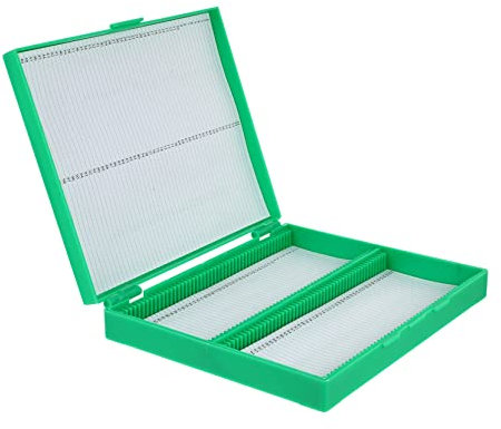 ULTECHNOVO Aufbewahrungsbox Für Mikroskop Objektträger Bis Nummerierte Fächer Rutschfester Slide Storage Für Geordnete Bruchsichere Präparatlagerung Im Labor