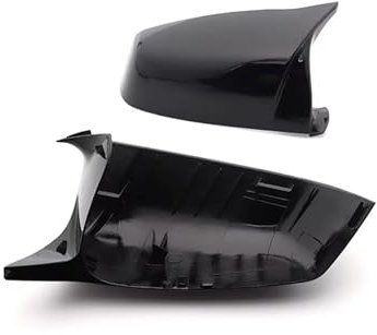 Spiegelkappe Für 5 6 7 Serie F01 F02 F03 F04 F06 F07 F10 F11 F12 F13 Carbon Schwarz Typen Seite Flügel Rückspiegel Abdeckung Kappe Spiegelkappen(Bright Black)