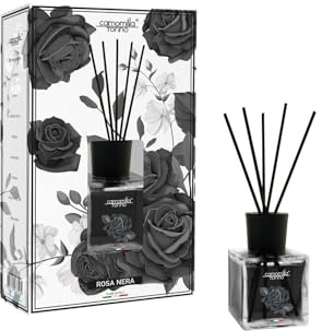 Camomilla Torino Diffusore Ambiente Rosa Nera, Cubo 100 ml, Fragranza Floreale, Made in Italy (Rosa Nera)
