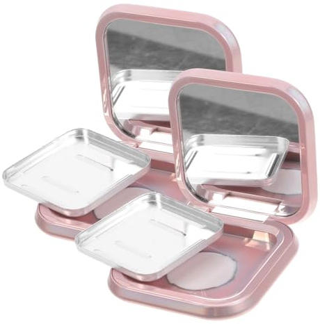 SKISUNO Leere Magnetische Lidschattenpalette Kompakte Make-up-Paletten Für Rouge Blush Highlighter Und Augenbrauenpuder Kosmetikbehälter Reisegeeignet 2 Stück