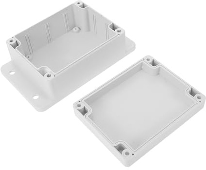 Didiseaon Flame-retardant Plastic Junction Box for Outdoor Lithium Battery Housing Electrical Connection Enclosure with Terminal Protection Weatherproof Outdoor Box for Monitoring Systems