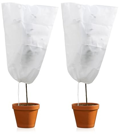 Pullmer Pflanzenschutzhaube,2er Set, Winterschutz für Pflanzen, Pflanzen winterschutz, Wintervlies olivenbaum, Vlieshaube (80x120cm)