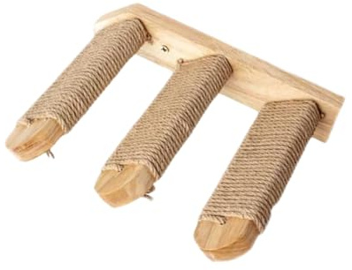 Zanthicia Colonne à gratter pour Chat de qualité supérieure - Enroulement de Corde Chanvre en Bois Naturel Robuste et Durable Escaliers d'escalade pour Chat Arbre à, 3 Couches (Corde Chanvre)