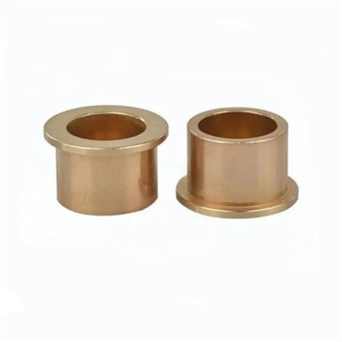 Bushing Bearing,5PCS Brass Flange Self-Lubricating Bearing, Powder Metallurgy Oil Flanging Bushing Guide Sleeve(8x12x8x16x2mm)(8x12x10x16x2mm)
