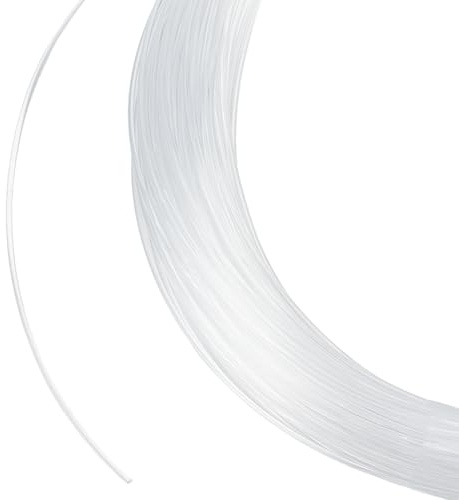 CABODYALS 40 m 1,2 mm vit fiskelina tråd genomskinliga nylonsnören osynlig fläta tunna runda linjer monofilament spole hantverk strängar för sömnad tillverkning hängande ornament gör-det-själv