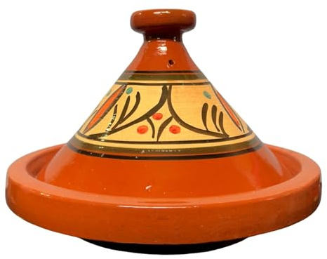 Tajine XL 35 cm in Terracotta Dipinta a Mano – Pentola Tradizionale Marocchina/Tunisina + Ebook Gratuito 2611251346