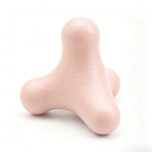 0XBIT Balle de Massage 4 Coins, Rose Boule Myofasciale TPE, Relaxation Musculaire Profonde, Balle de Massage Fitness pour Fascia, Portable Masseur Manuel, pour Masser Épaules, Nuque, Mains et Pieds