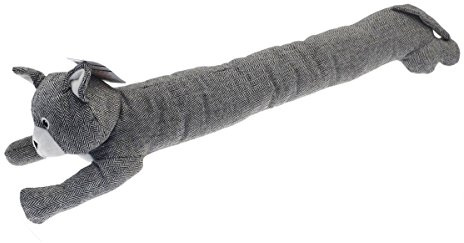 Homespace Direct Zugluftstopper Tiere Isolator Tür Katze grau Fischgrätenmuster Einheitsgröße