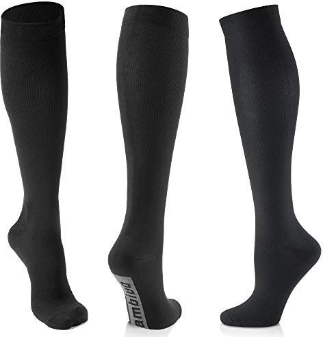 3 Paar Kompressionsstrümpfe Herren Damen, Stützstrümpfe, Compression Socks, Kompressionssocken, Thrombosestrümpfe für Erholung, Laufen, Reise, Flug, Shifahren, Alltag