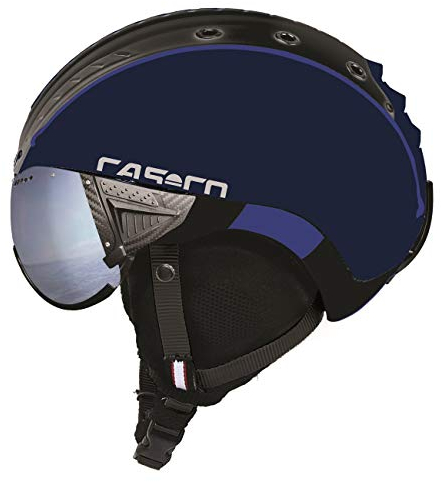 Casco Skihelm SP-2 Visier (Polarisiert), Farbe:Navy-Schwarz, Größe:S (52-54cm)