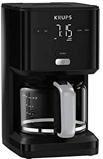 Krups Smart'n Light Kaffeemaschine mit Timer, Für 1,25 Liter Filterkaffee, Warmhaltefunktion, Automatische Abschaltung, Schwarz, KM600810