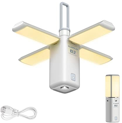 KLARUS CL2 Lampada Campeggio, 10400 mAh Lampada Led Ricaricabile, Lampada da Campeggio Pieghevole, 750 lumen, con 7 Modalità di Luce, Impermeabile IPX5