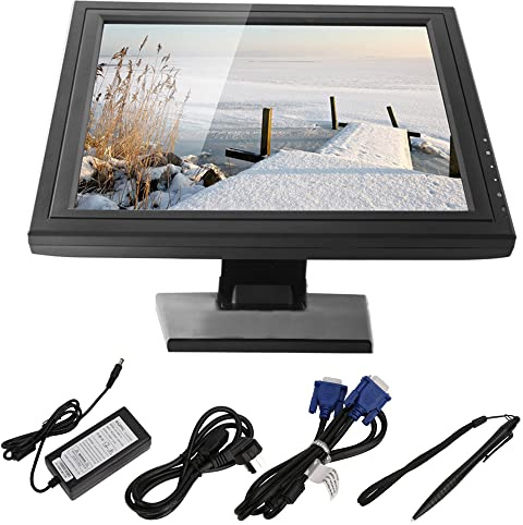 KOLHGNSE Kassenmonitor 15/17 Zoll LCD Touchscre Touchscreen Monitor USB Kassenmonitor für PC POS (17 Zoll)