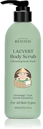LACVERT Body Peeling Shower Gel, Green Tea (300 ml) by LG Beauty - Korean Exfoliating Scrub. Gentle Gommage-Type Exfoliation for Smooth, Soft Skin