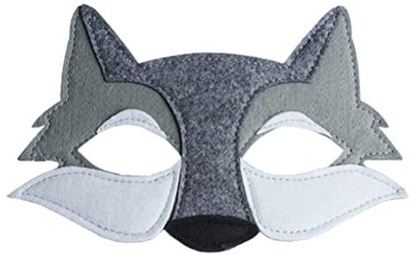 Didiseaon Fournitures De Mascarade Halloween 3Pcs Masques De Loup Demi-Visage Masques D'animaux Habillent Le Costume Pour La Fête Mascarade Déguisement De Cotillons