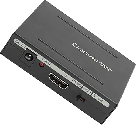 Topiky Audio Extractor, High Definition Multimedia Interface to Audio SPDIF 4K Ultra Clead Audio Extractor Signalverstärkungsmodul Audio Extractor (Schwarz)