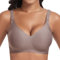 Jiuday Spitzen BH ohne Bügel für Damen Soft Bequemer Nahtloser (#238-Kaffee,L)