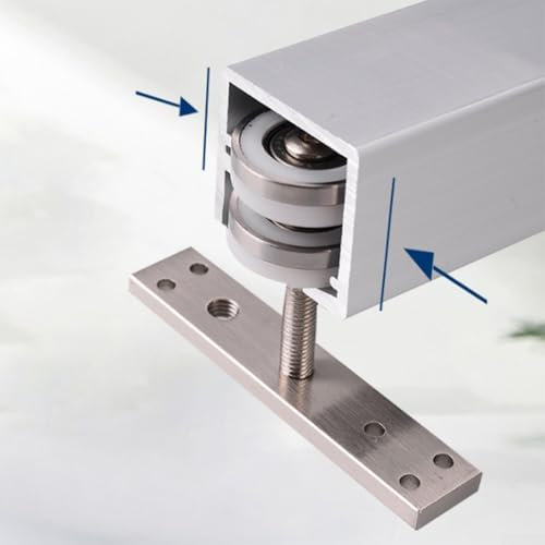 Binario per porta scorrevole e sistema di pulegge per porte sospese, supporta carichi fino a 60 kg (binario per porta superiore)